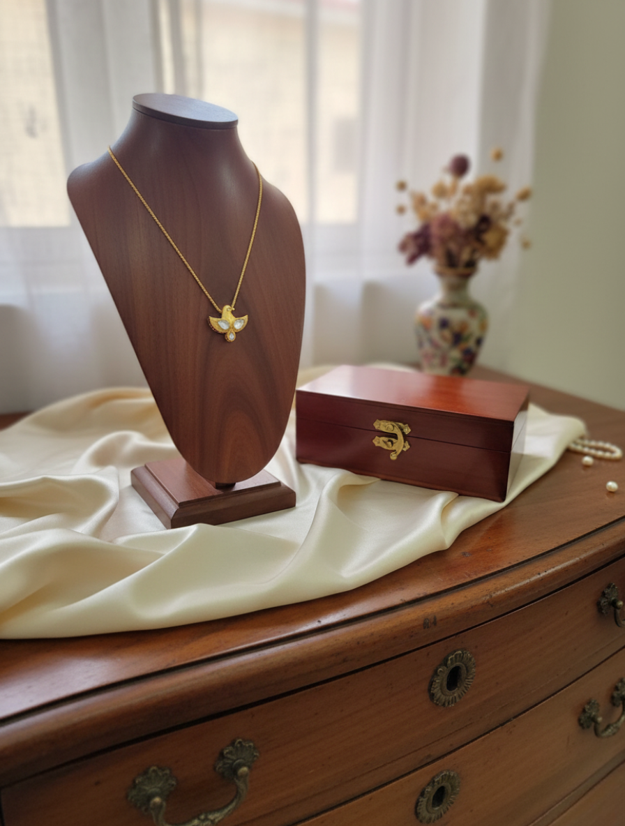 The Celestial Wing: Pure Clear Quartz Pendant