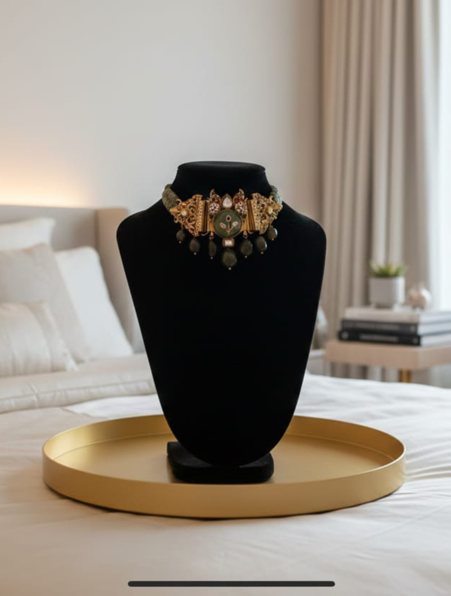 The Guardian’s Grace: Pure Real Agate Regal Choker