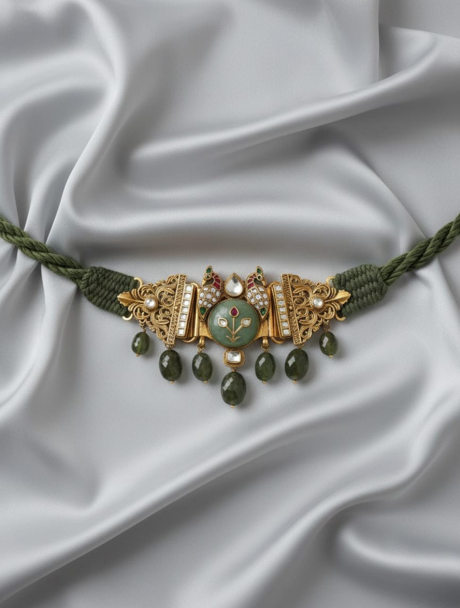 The Guardian’s Grace: Pure Real Agate Regal Choker