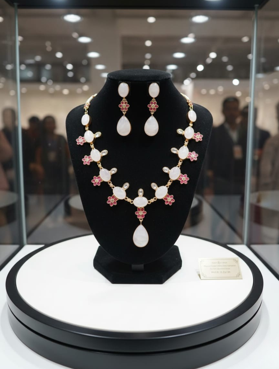 Blush Serenity: Pure Rose Quartz Petal Set