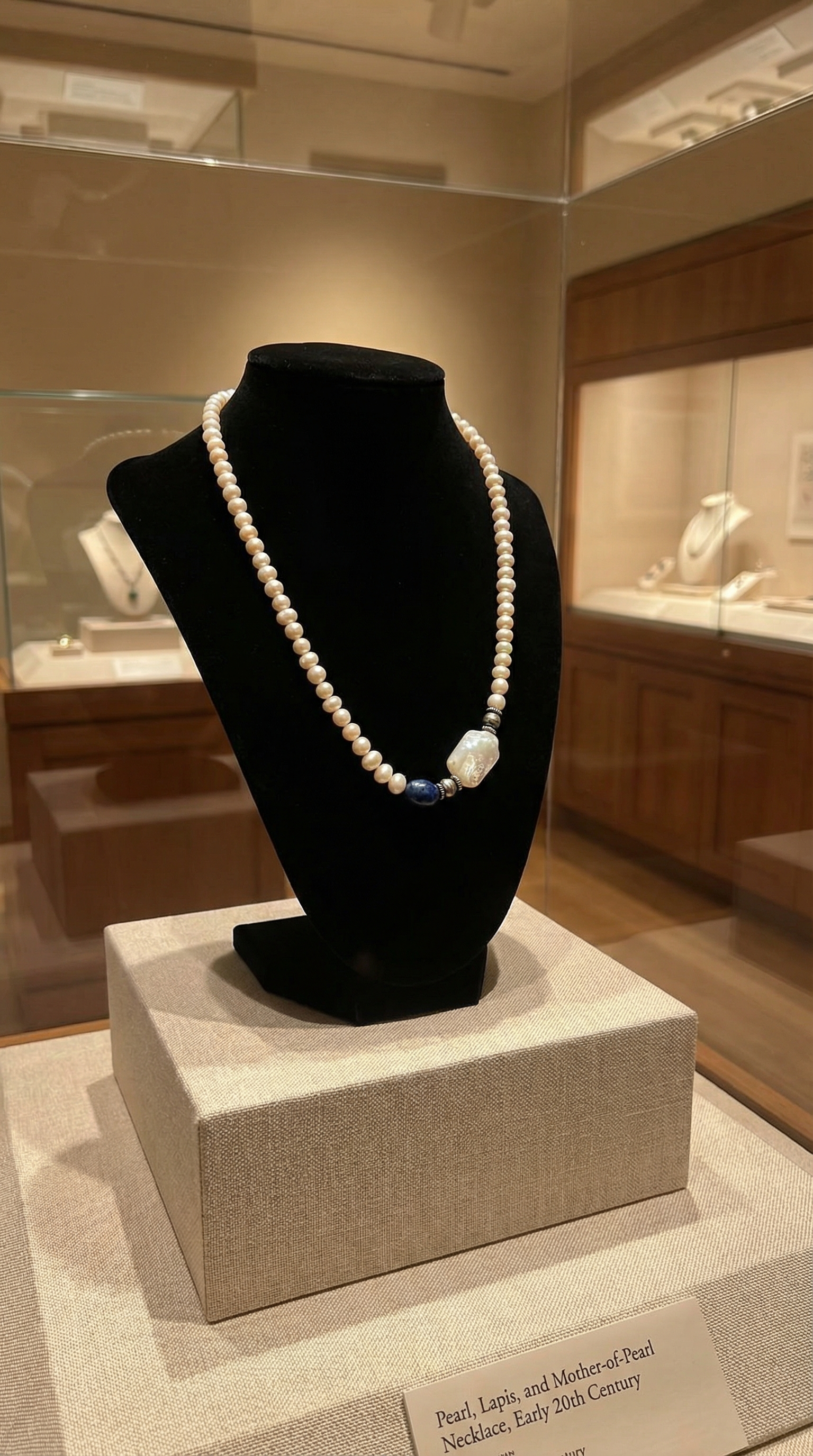 The Artisan Coastal Pearl & Lapis Lazuli Statement Necklace