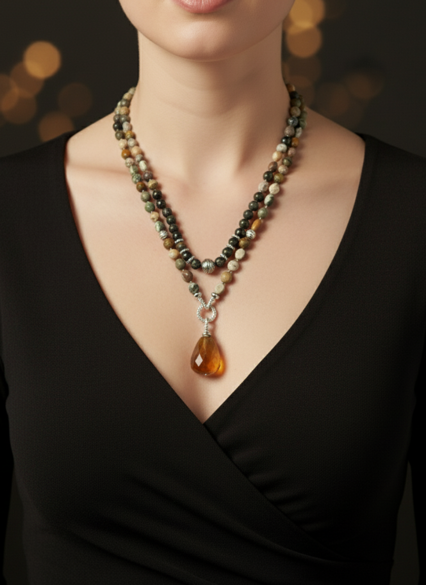 Agate Harmony, the Earth-Toned Healing Necklace