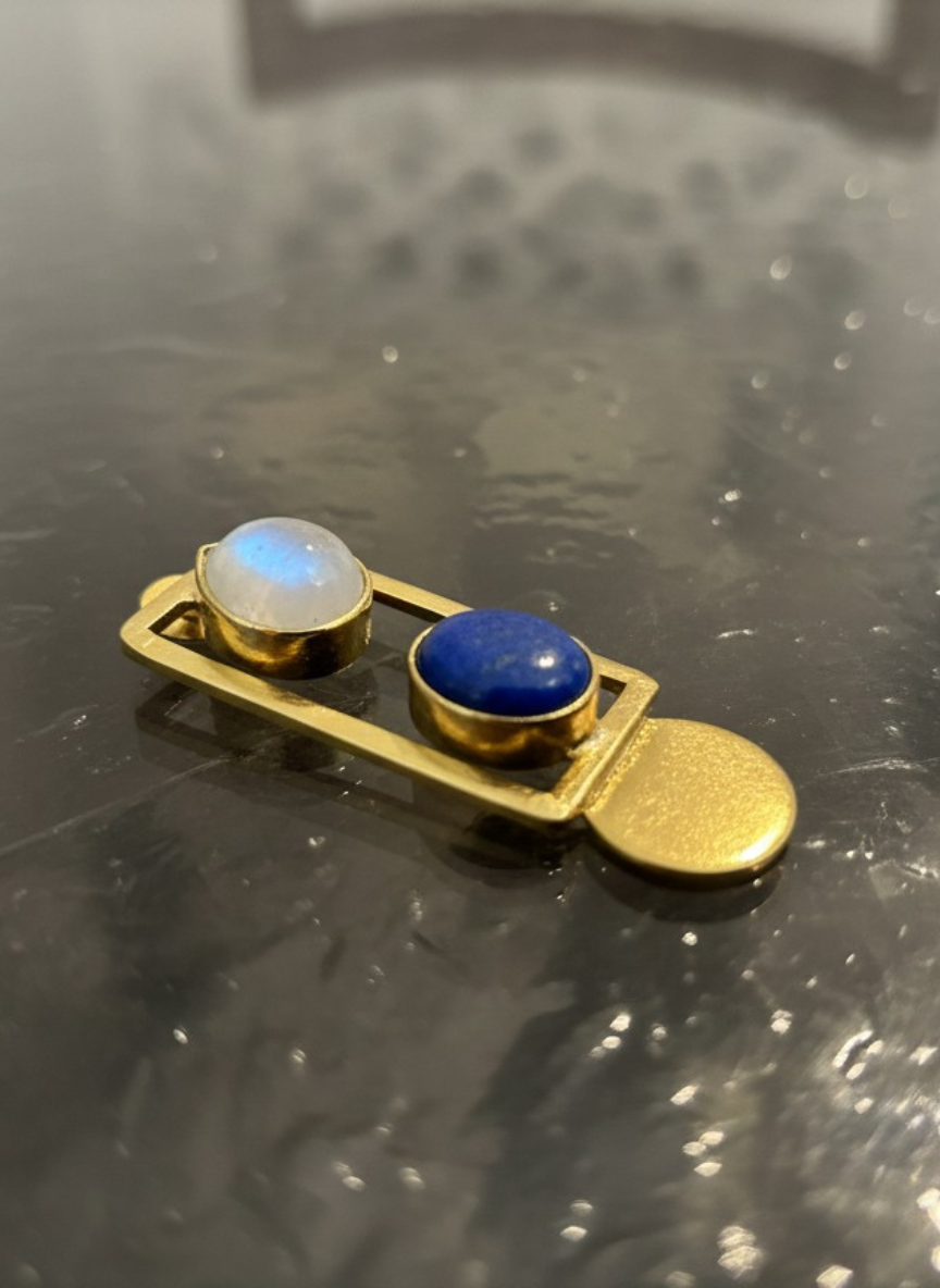 Celestial Moonstone & Lapis Drops