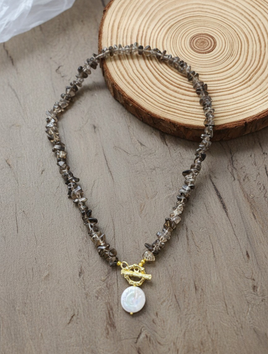 Midnight Mist: Pure Smoky Quartz Artisan Set