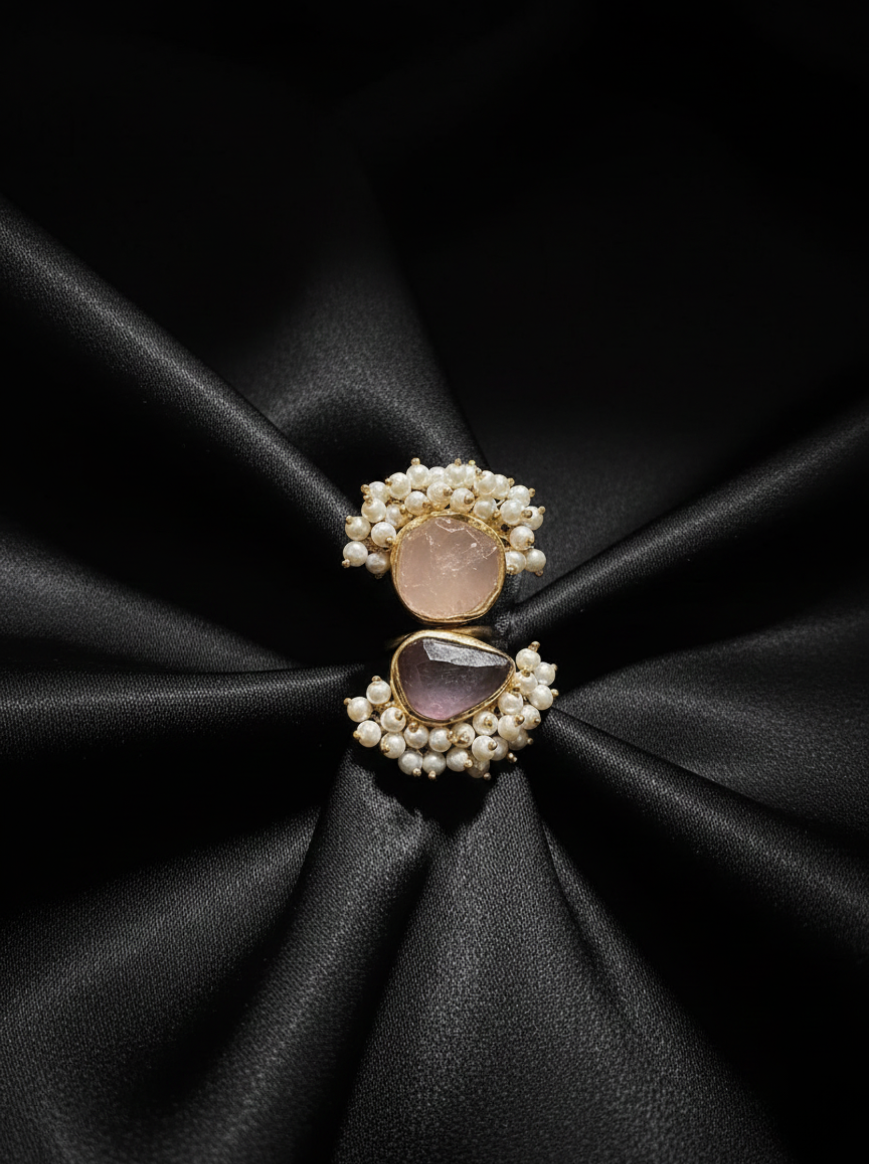 The "Artisan Soul" Collection: Handcrafted Gemstone & Pearl Statement Rings