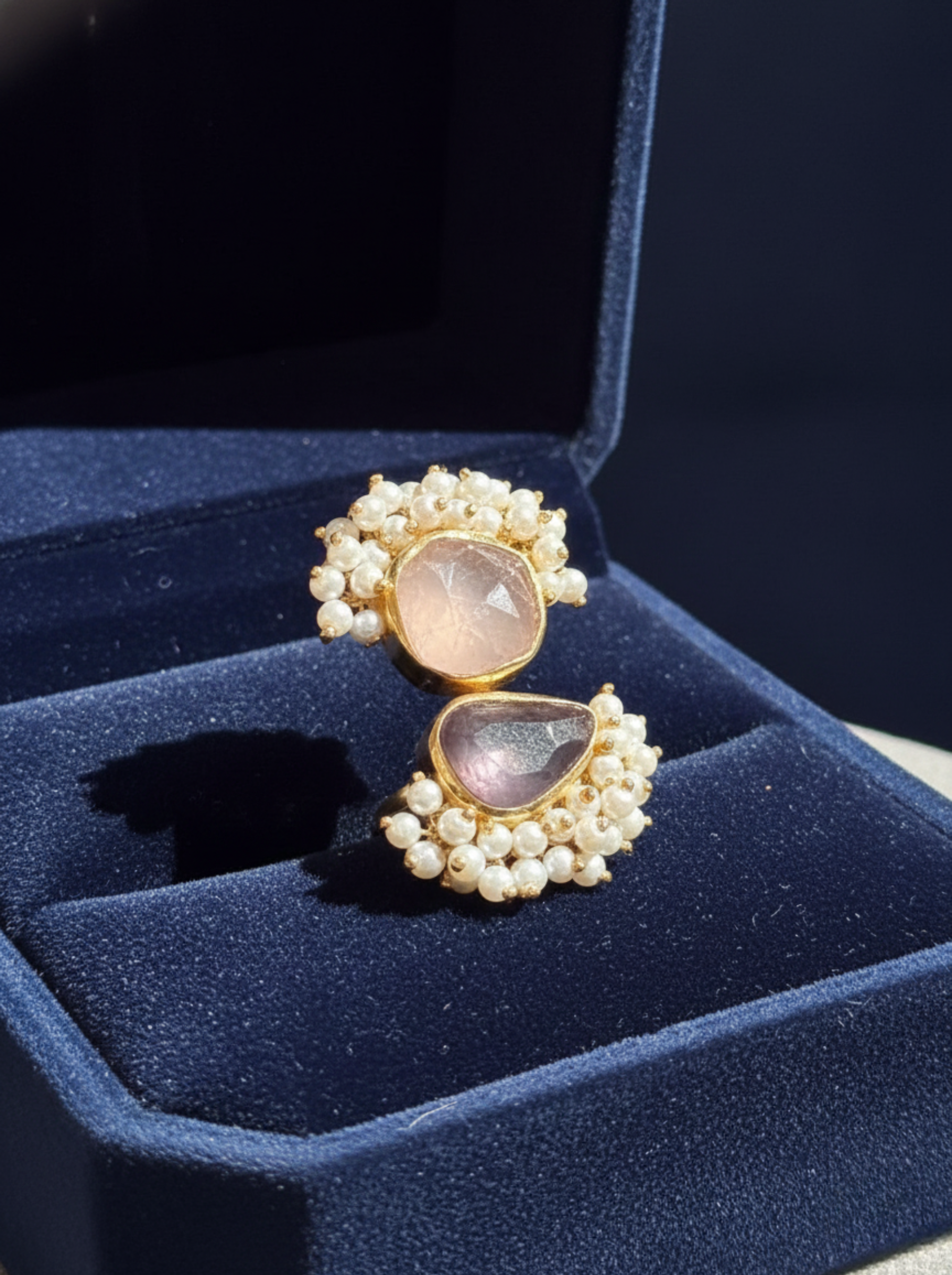 The "Artisan Soul" Collection: Handcrafted Gemstone & Pearl Statement Rings