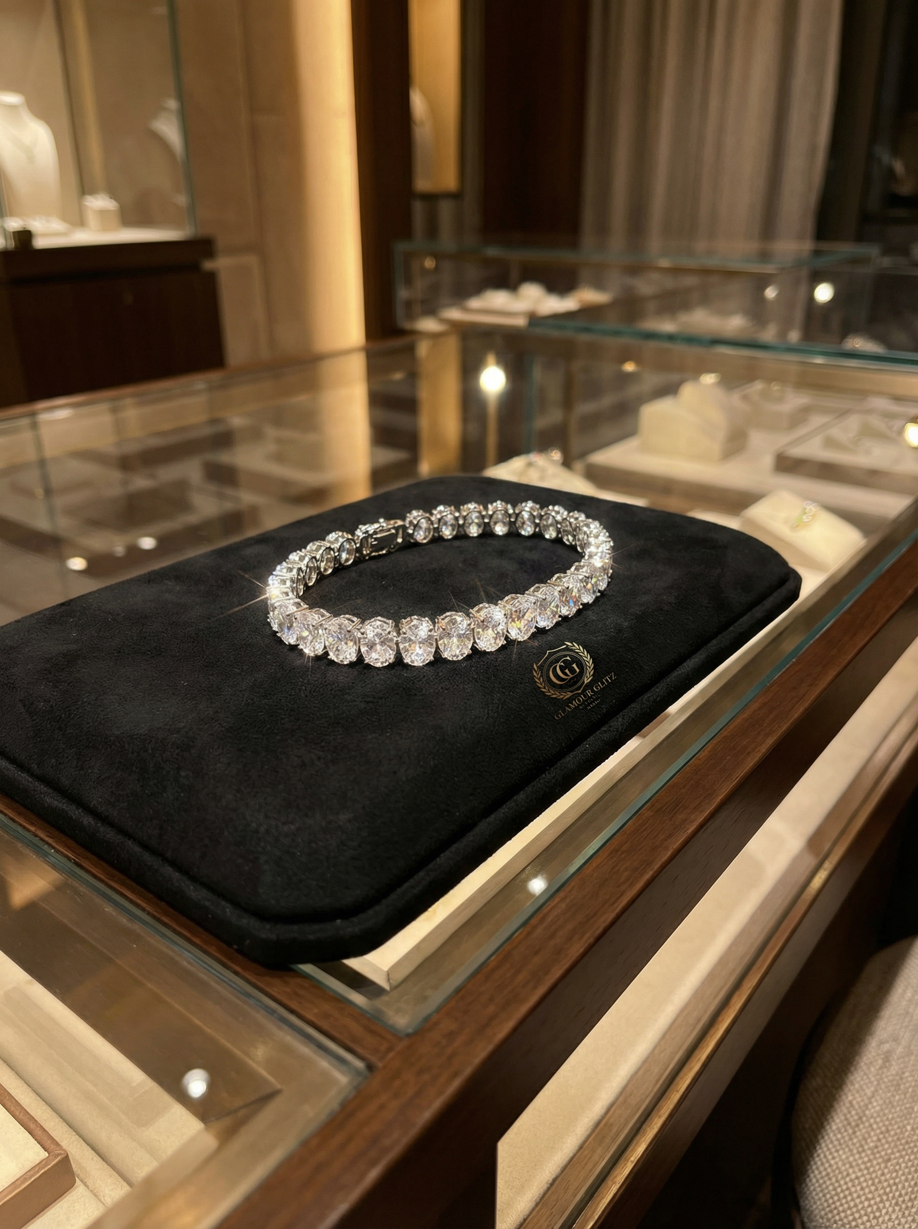 Handcrafted Oval-Cut 'Eternal Glow' Tennis Bracelet