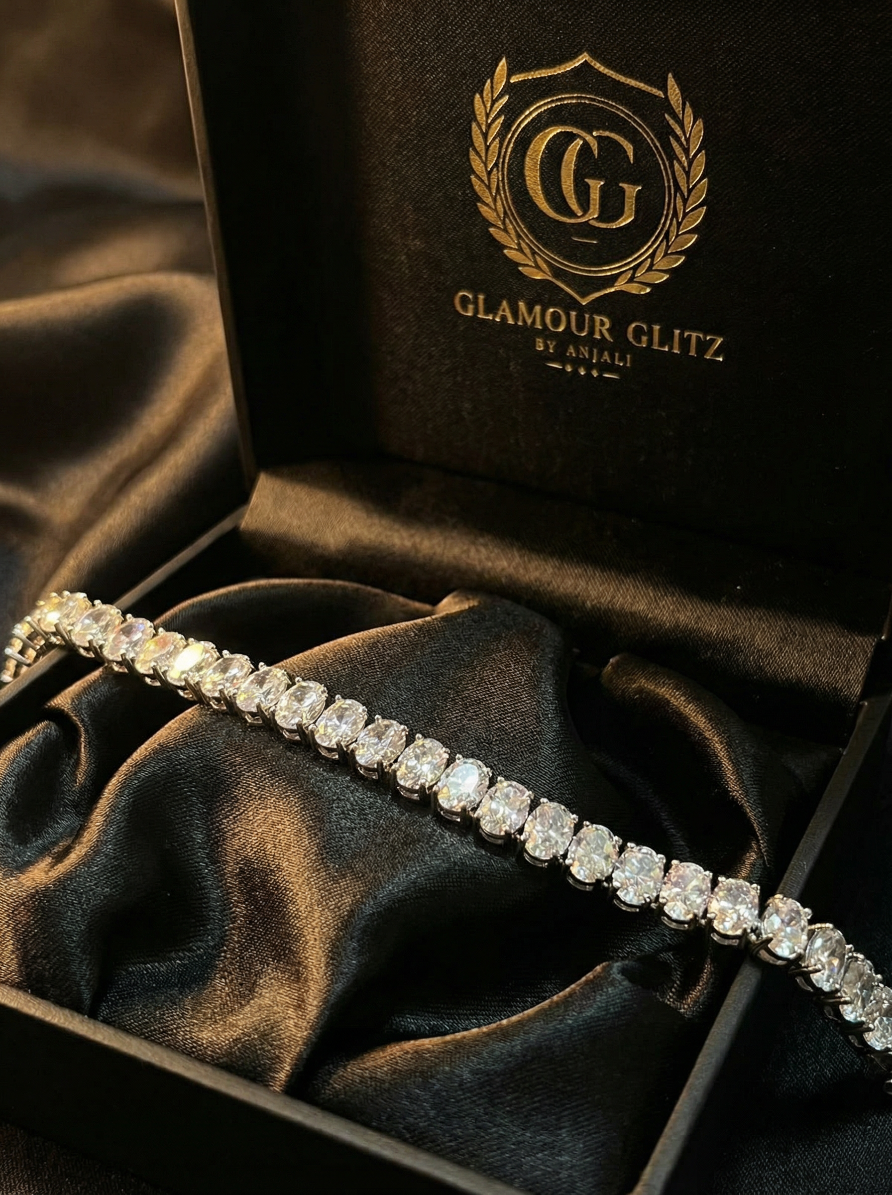 Handcrafted Oval-Cut 'Eternal Glow' Tennis Bracelet