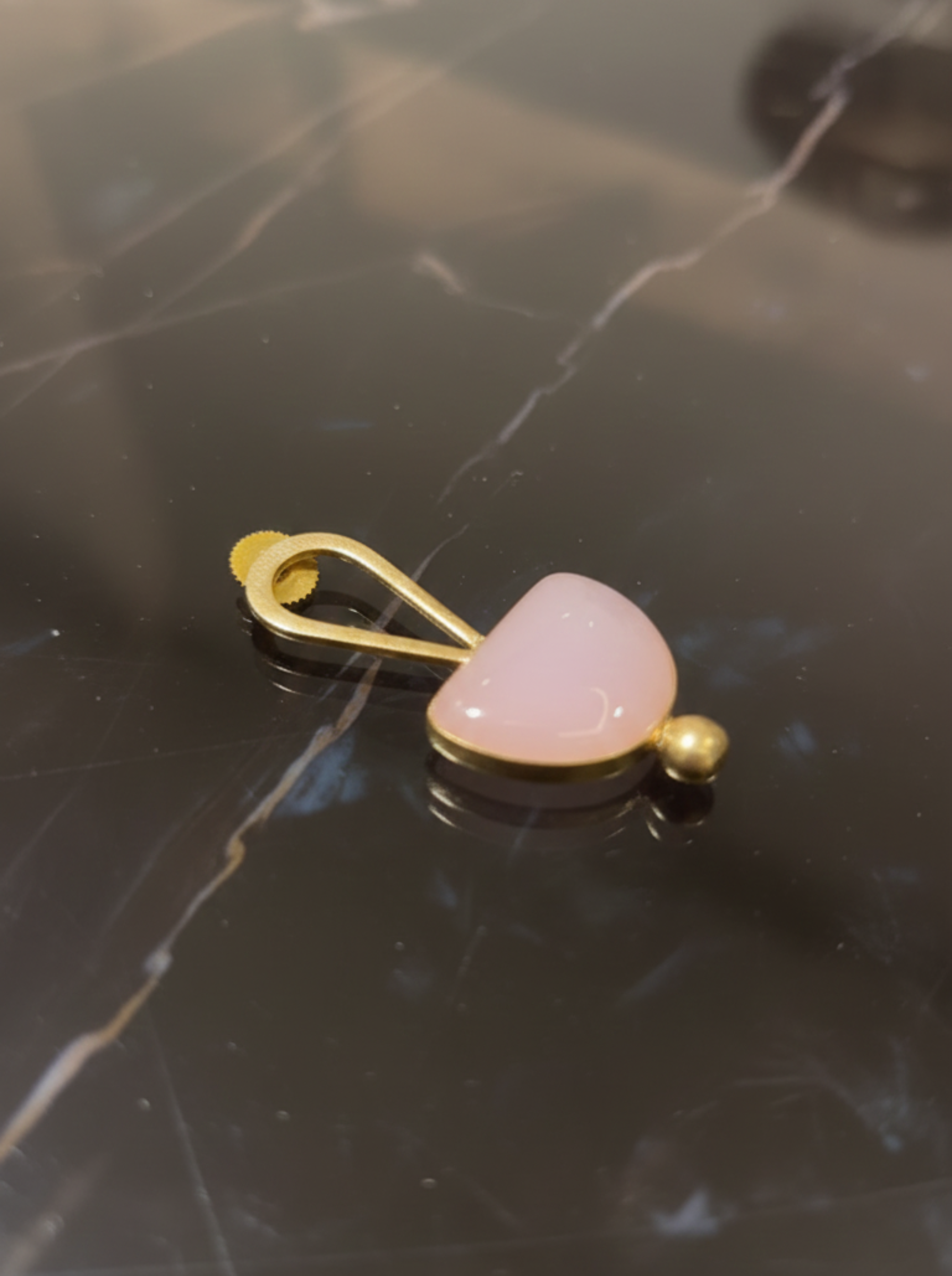 Blush Rose Minimalist Drop Earrings | Handcrafted Modern Geometric Jewelry