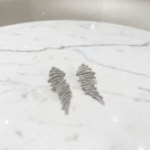 Handcrafted Celestial Swirl Diamond Stud Earrings