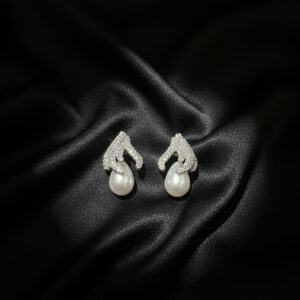 Handcrafted Sculptural Diamond & Baroque-Inspired Pearl Drops