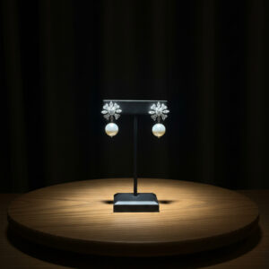 "Eternal Love" Artisan Pearl & Diamond Heart Drops