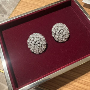 Radiant Floral Bloom: Handcrafted Marquise Diamond Studs