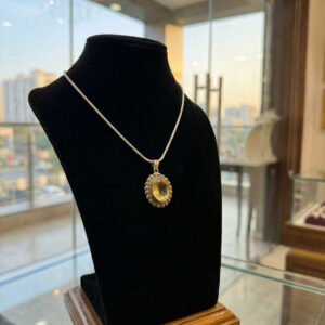 Faceted Citrine Sunburst Pendant