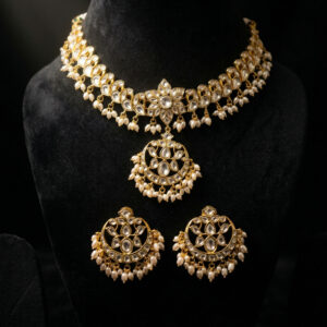 Exquisite Handcrafted Kundan Choker & Chandbali Earring Set