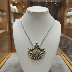 Heritage Fan Pendant in Dual-Tone Silver