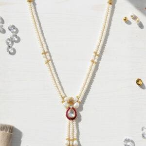 Oceanic Elegance: Pure Real Pearl Droplet Necklace