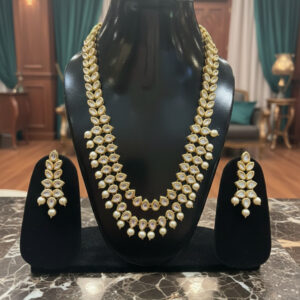 Lunar Glow: Pure Real Pearl & Moonstone Artisan Set
