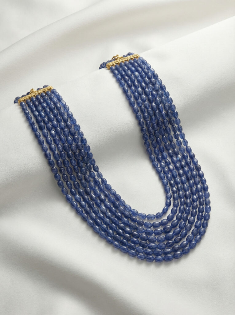Midnight Blue Calcite Cascade Necklace