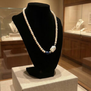 The Artisan Coastal Pearl & Lapis Lazuli Statement Necklace