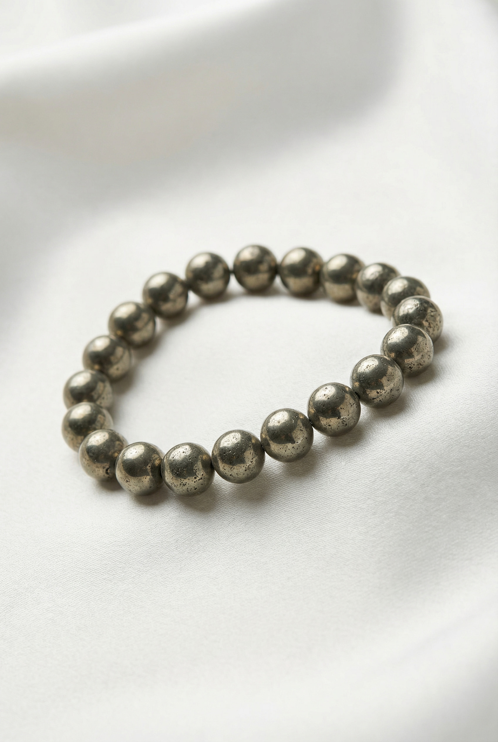 Handcrafted Natural Pyrite Beaded Bracelet – The Stone of Wealth & Protection - Image 7