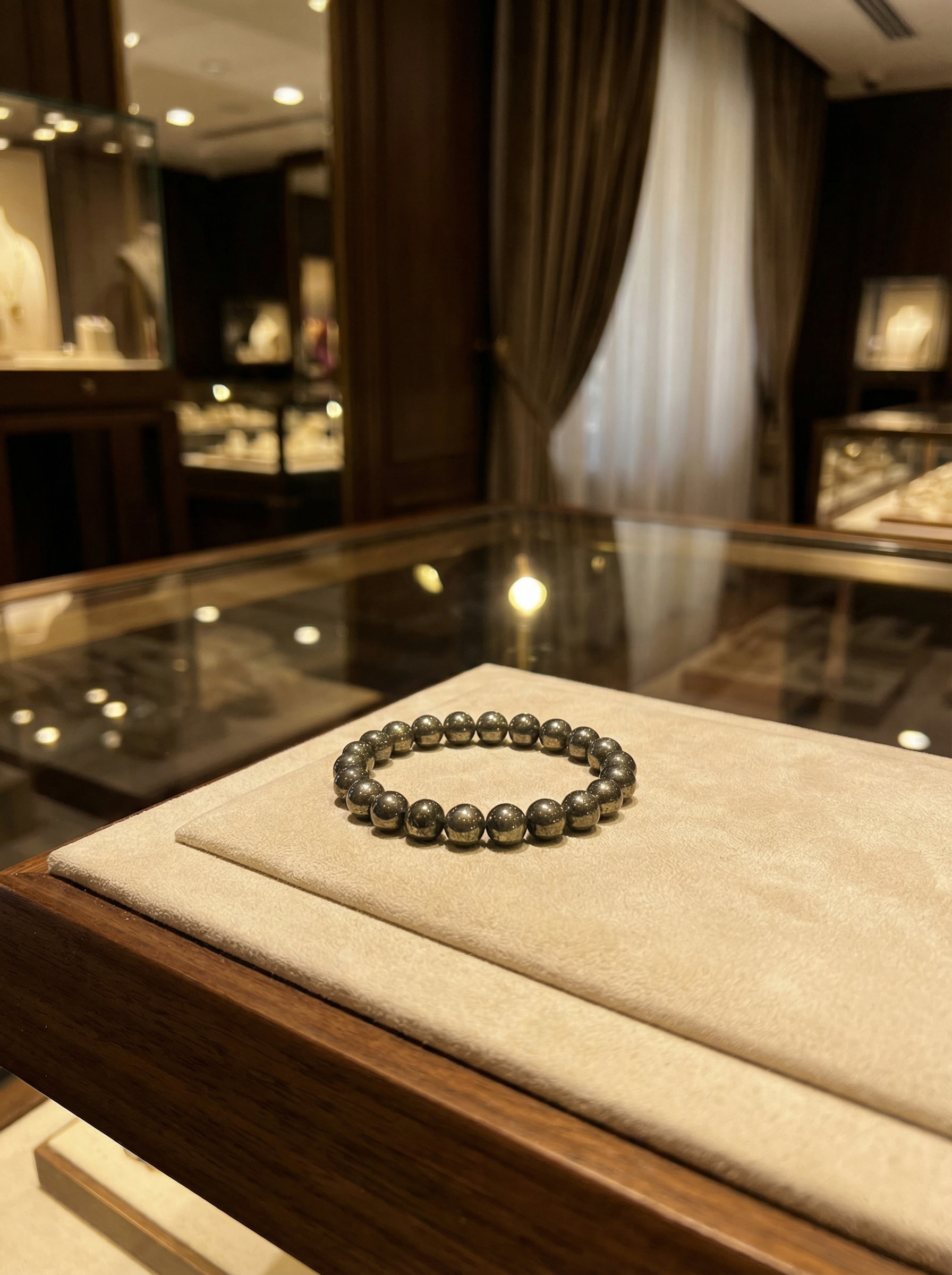 Handcrafted Natural Pyrite Beaded Bracelet – The Stone of Wealth & Protection - Image 8