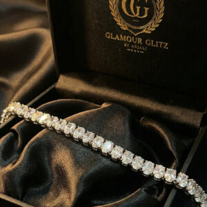 Handcrafted Oval-Cut 'Eternal Glow' Tennis Bracelet