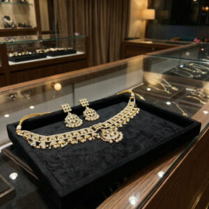 Exquisite Handcrafted Kundan & Polki Bridal Necklace Set with Pearl Droplets