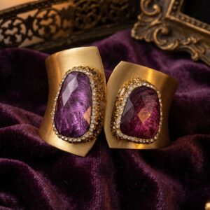 The Amethyst Twin-Stone Cuff