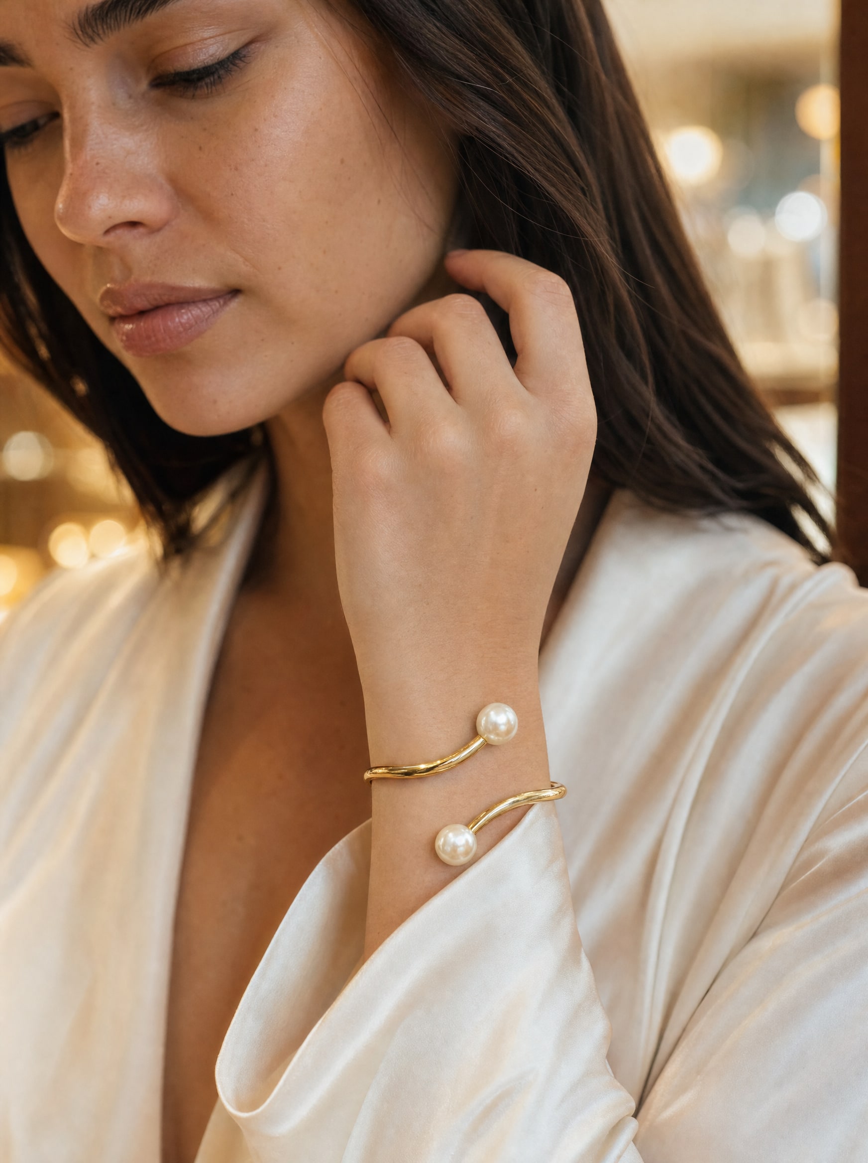 The Twin Pearl Bypass Cuff