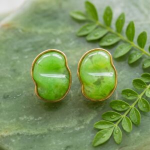 The Jade Cabochon Studs