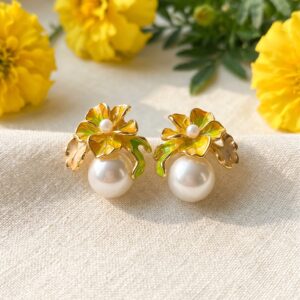The Marigold Pearl Studs