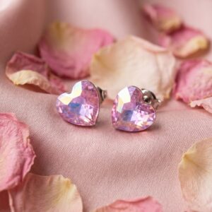 The Rose Heart Studs