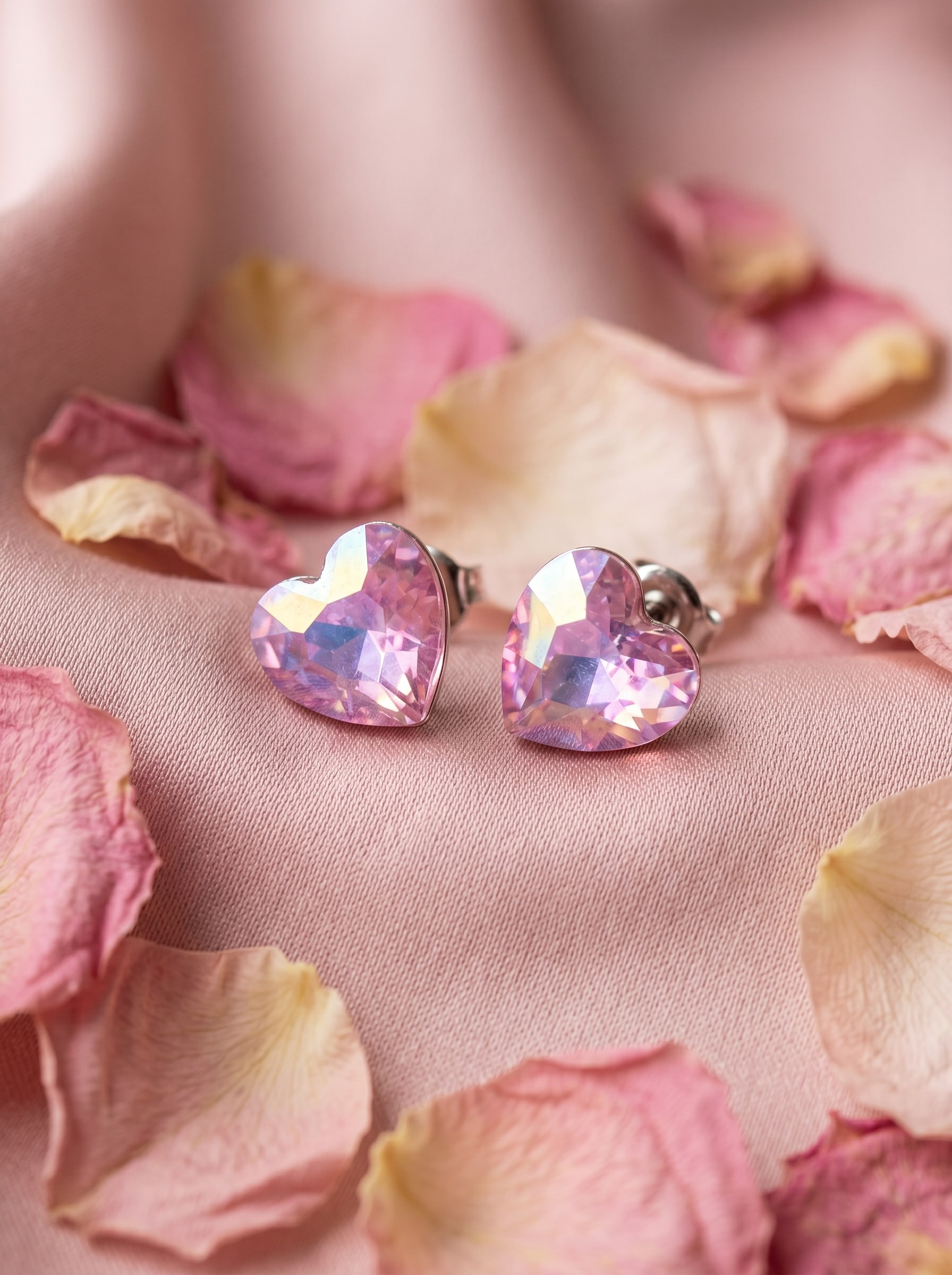 The Rose Heart Studs