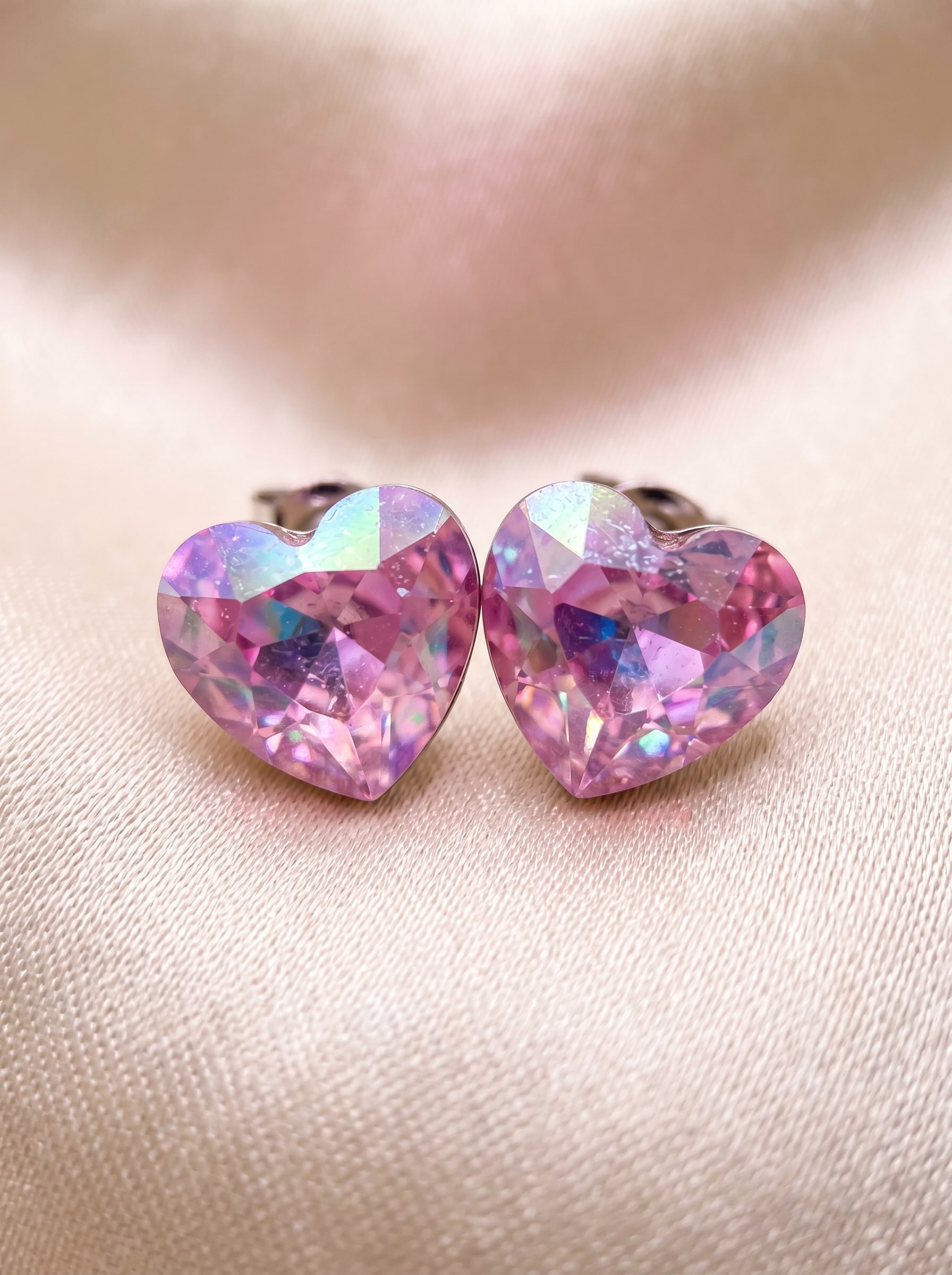 The Rose Heart Studs