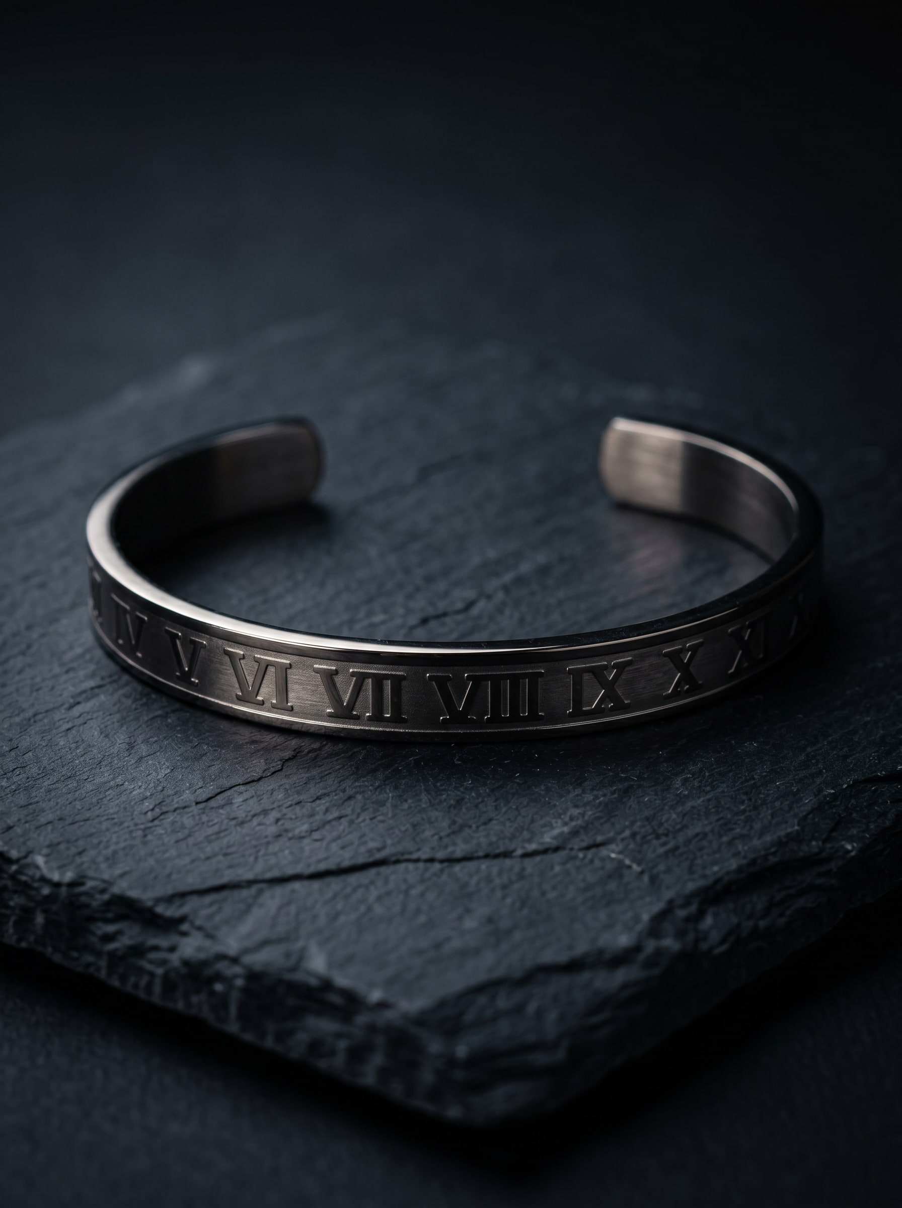 The Roman Numeral Steel Cuff