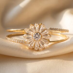 The Marguerite Crystal Bangle