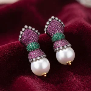 The Ruby Blossom Bow Drops