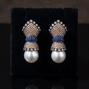 The Noir Bow Pearl Drops