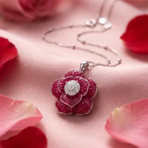 The Ruby Blossom Pendant