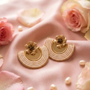 The Ivory Fan Studs