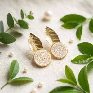 The Leaf & Pearl Studs