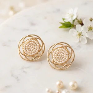 The Golden Swirl Studs