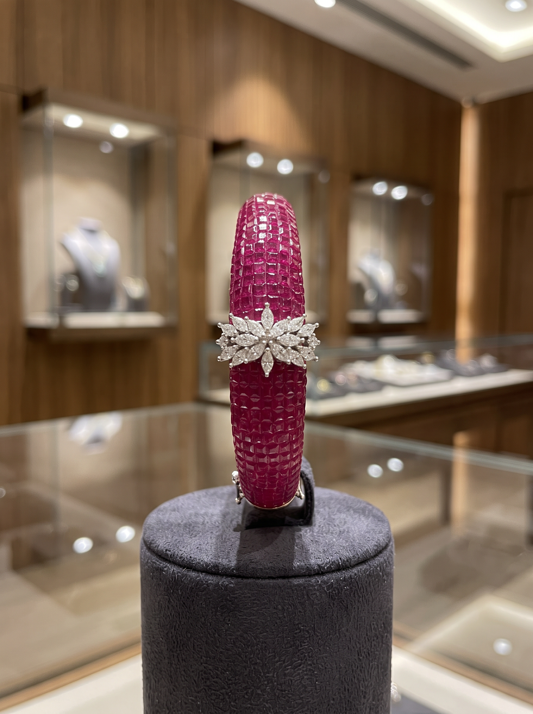 The Gulnaar Empress Bangle — A Royal Magenta Crystal Bloom - Image 4